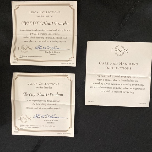 Lenox 925 Silver Tweety Bird Necklace Set - Picture 10 of 10